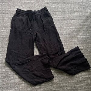 🖤 A New Day Black Linen-Look Tie Waist Pants – Size M 🖤